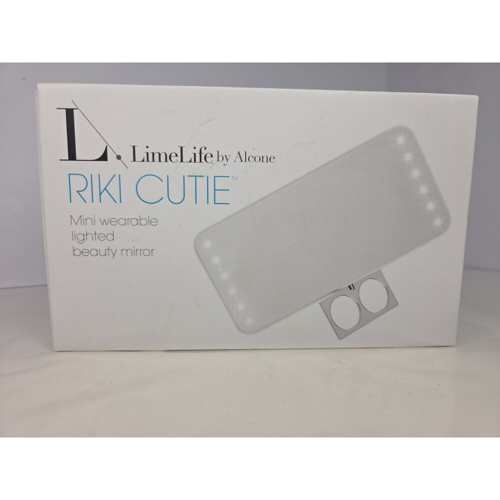 NEW LimeLife by Alcone Riki Cutie Rechargeable Beauty Mirror White MSRP $75